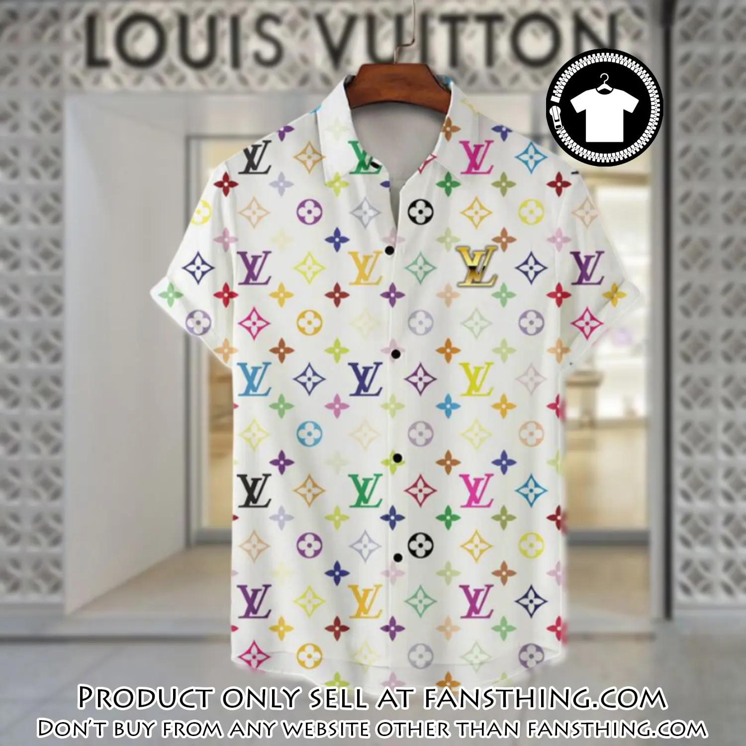 Lv louis vuitton luxury hawaiian shirt & short set lhs1202 fst5155543